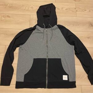 Five Four lightweight hoodie navy/heather gray zip-up, size large